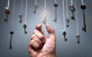 choosing key success hanging keys concept