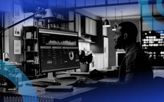 Data Scientist creating graphs on a computer