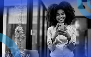 A person using an AI-based app. AI-based apps need data security.