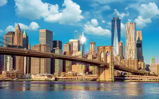 A photo of a bridge in New York.