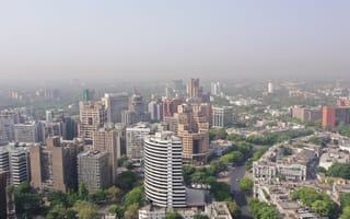 An aerial photograph of Delhi India