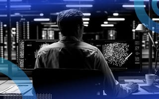 Data scientist working on data visualization on computers