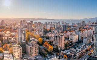 A view of the Vancouver skyline.