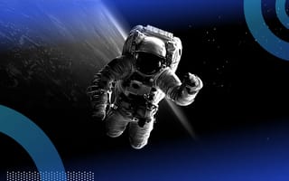 An astronaut in outer space.