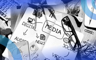 A journal with drawings illustrating the different kinds of media.