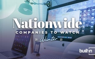 A laptop on a desk with the text "Nationwide Companies to Watch Winter 2023"