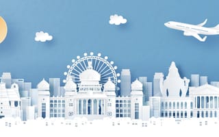 An illustration of the Bangalore skyline.