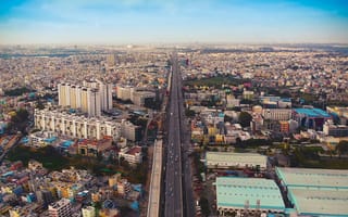 An aerial photograph of Bangalore, India