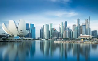 A photograph of Singapore's skyline.