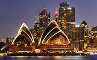 night time aerial view of sydney australia