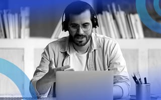 sales rep on a call with a prospect