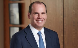 Discover's incoming CEO Michael Rhodes poses for a photo.