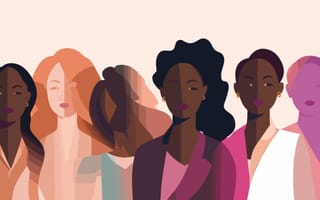 An abstract illustration of women of different skin tones, reflecting diversity.