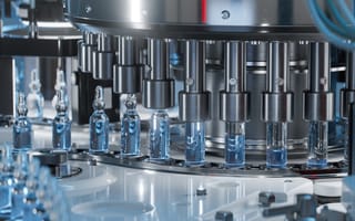 machinery at a pharmaceutical manufacturing lab