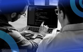 Two developers reviewing python code