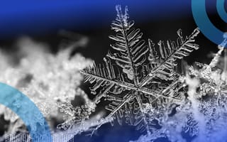 Close up of a snowflake