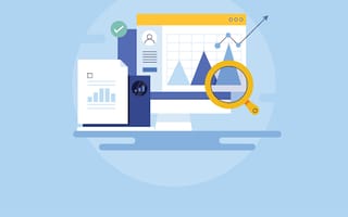 An illustration of data being used in a business.