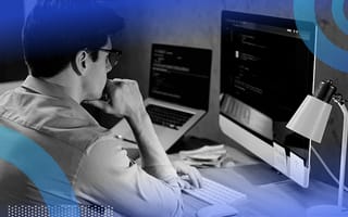 Data scientist writing code