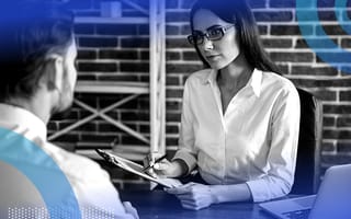 Hiring manager interviewing a candidate