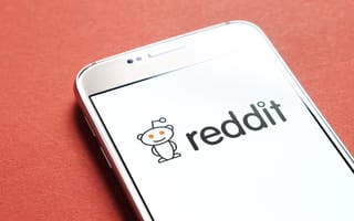 The Reddit logo on a phone screen is pictured.