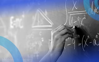 math teacher writing an equation on a chalkboard