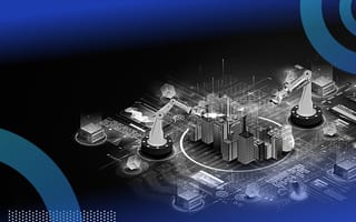 3D cranes building a digital city.