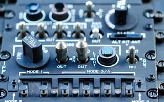 controls and knobs inside a helicopter