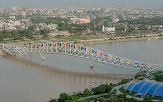 Arial photo of Ahmedabad.