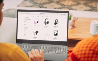 People shopping for headphones in an online marketplace.
