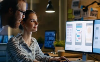Two developers design a mobile app.