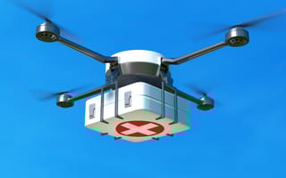 drone carrying a first aid kit