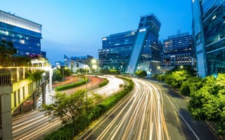 Timelapse photo of Gurgaon.