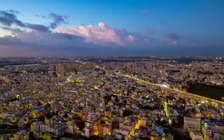 Aerial photo of Bangalore.