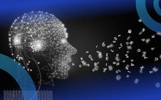 A digital head speaks digital words