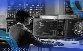 Machine learning engineer working on computer