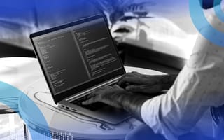 software developer coding in JavaScript