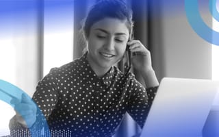 Salesperson on a phone call