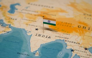 map of india with indian flag