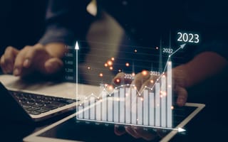 Person looking at trading performance.