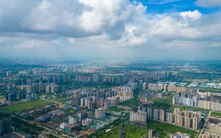 Airal photo of Noida.