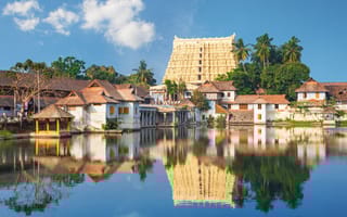 View of Padmanabhaswamy temple in Trivandrum