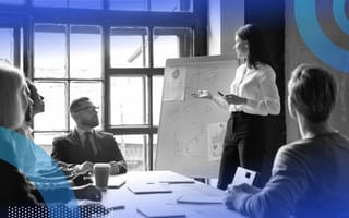 Founder pitching investors in a meeting