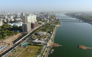 Aerial view of Ahmedabad, India