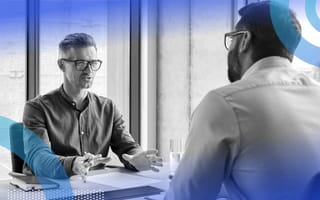 Manager giving a performance evaluation for an employee