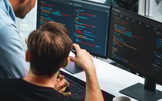 Software engineers work on code.