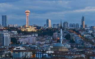 Evening view of Ankara.