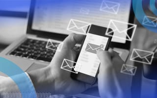 Automated email marketing message on phone