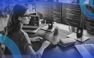 Developer writing SQL code