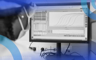 Researcher reviewing statistical results of a test