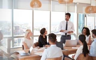 Sales team in office.